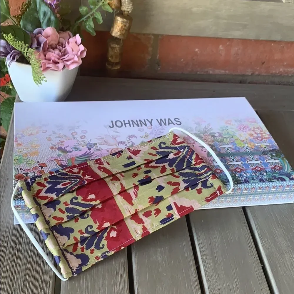 VINTAGE Johnny Was Custom Tailor Made Face Mask